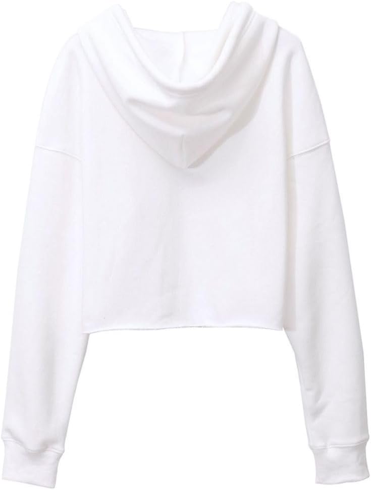 Women's Fleece Drawstring Cropped Hoodies with Hooded
