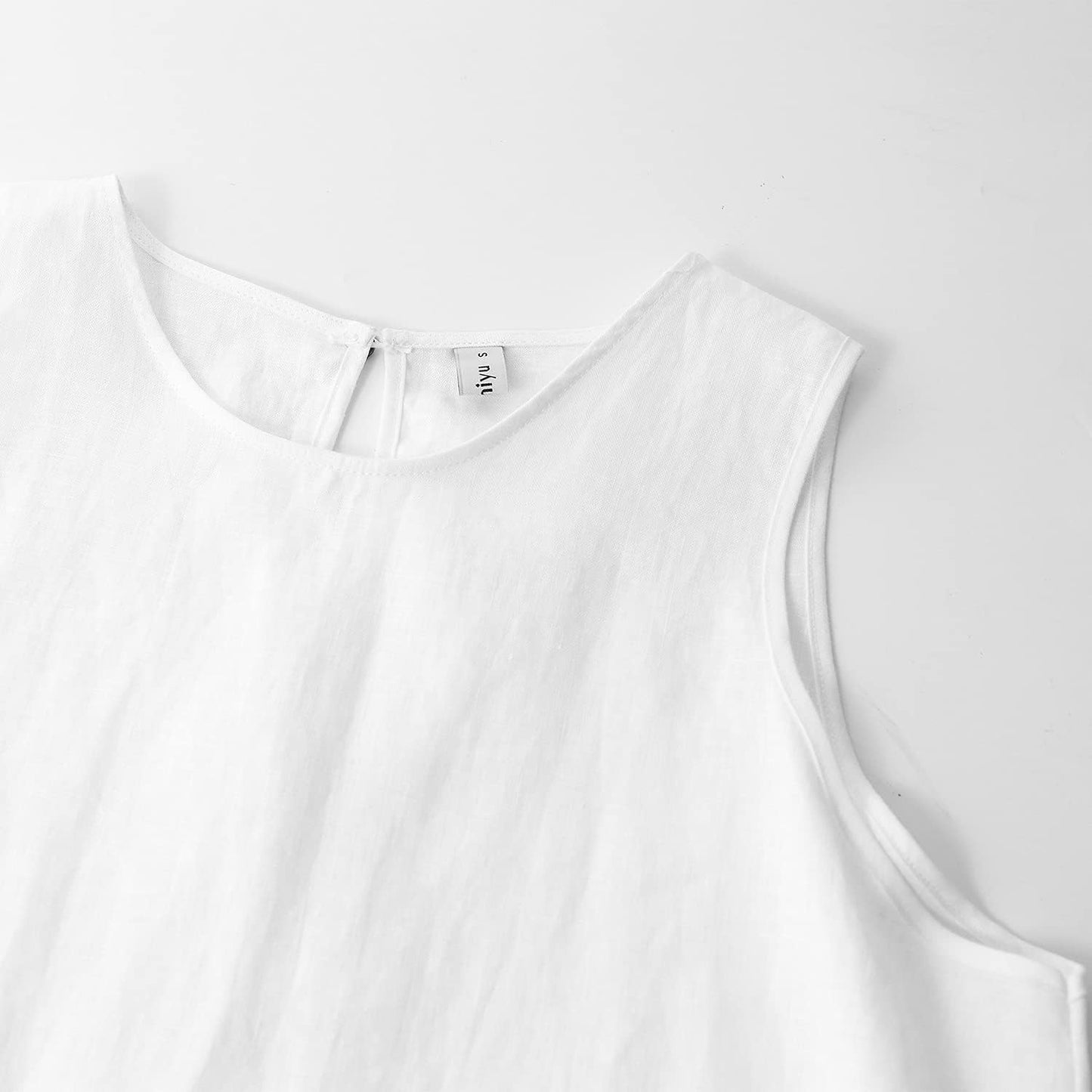 Women’s 100% Linen High Low Midi Dress