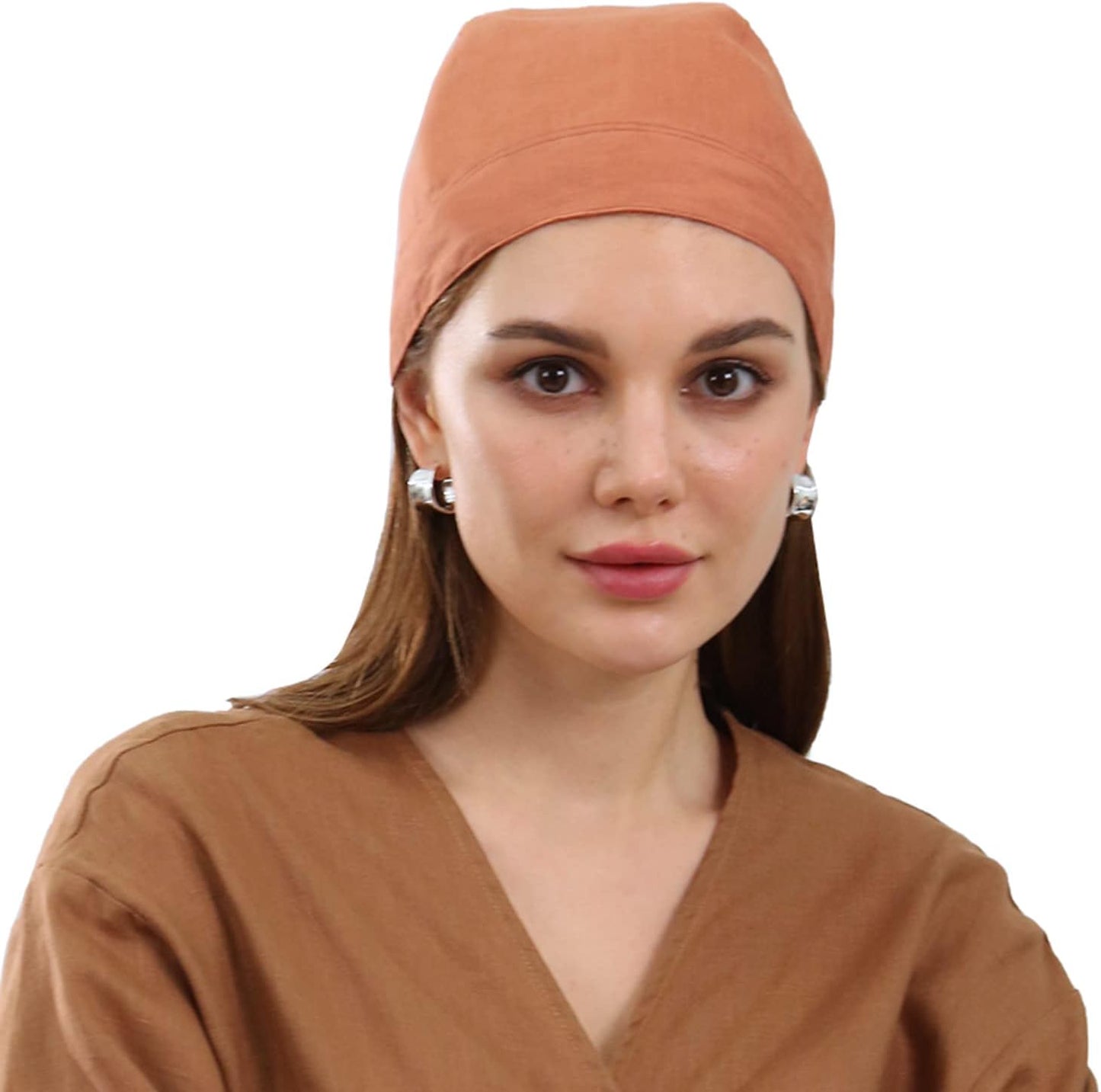 Women's 100% Linen Bandana Skull Cap Beanie Hats