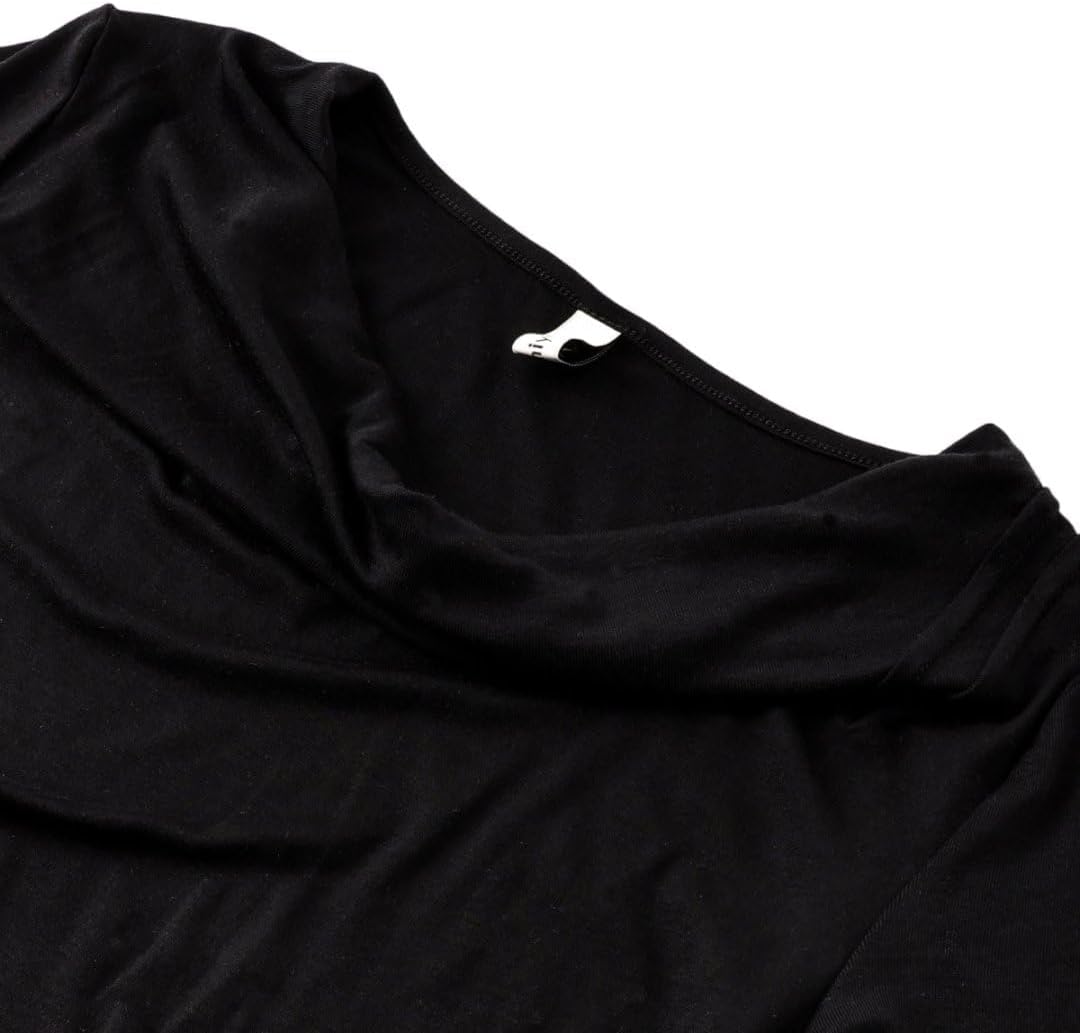 Women's Wool Long Sleeve Cowl Neck Tops Knitted T-Shirt