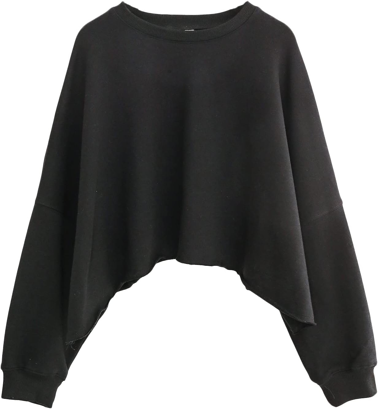 Women’s Pullover Letter Printed Oversized Cropped Sweatshirt