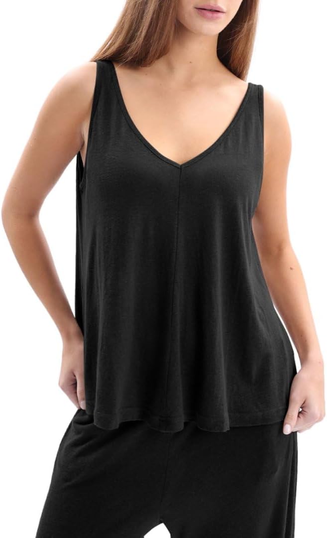Women‘s Linen Knit U Neck Tank Tops Sleeveless Shirts