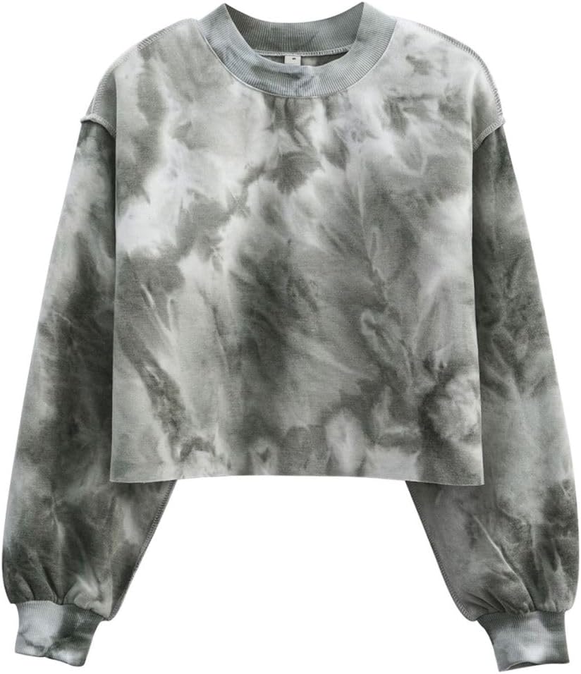 Women's Fleece Raw-cut Cropped Sweatshirt