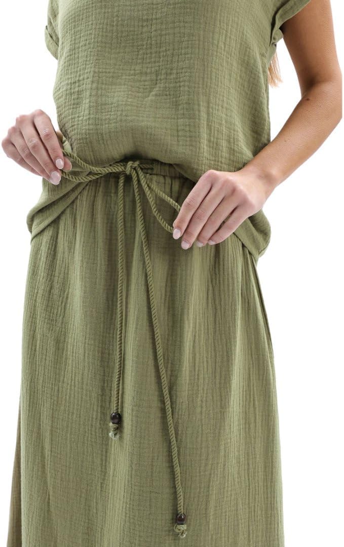 Women's Crepe Cotton Gauze 2 Piece Skirt Sets