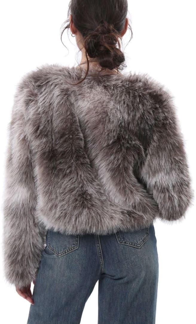Women's Faux Fur Cropped Coat