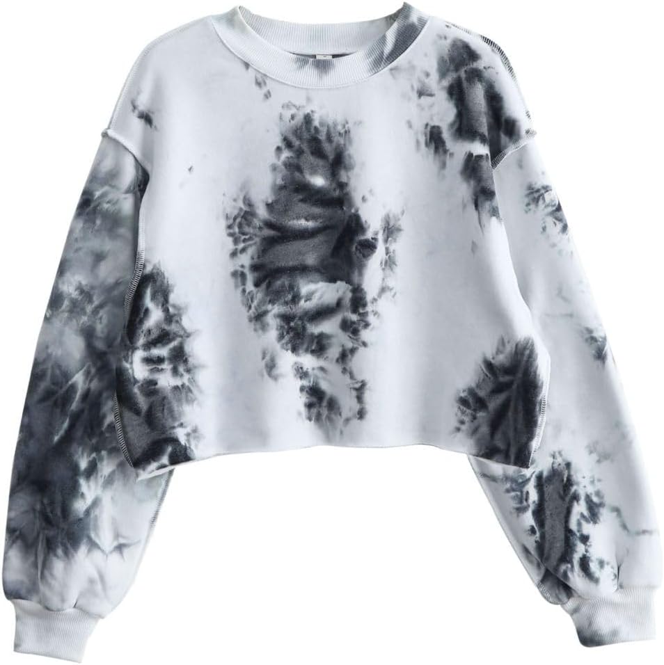 Women's Fleece Raw-cut Cropped Sweatshirt