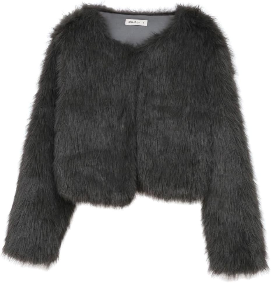 Women's Faux Fur Cropped Coat