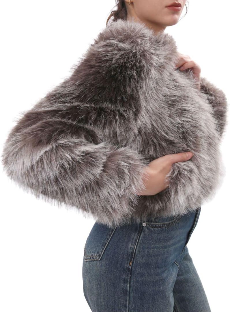 Women's Faux Fur Cropped Coat