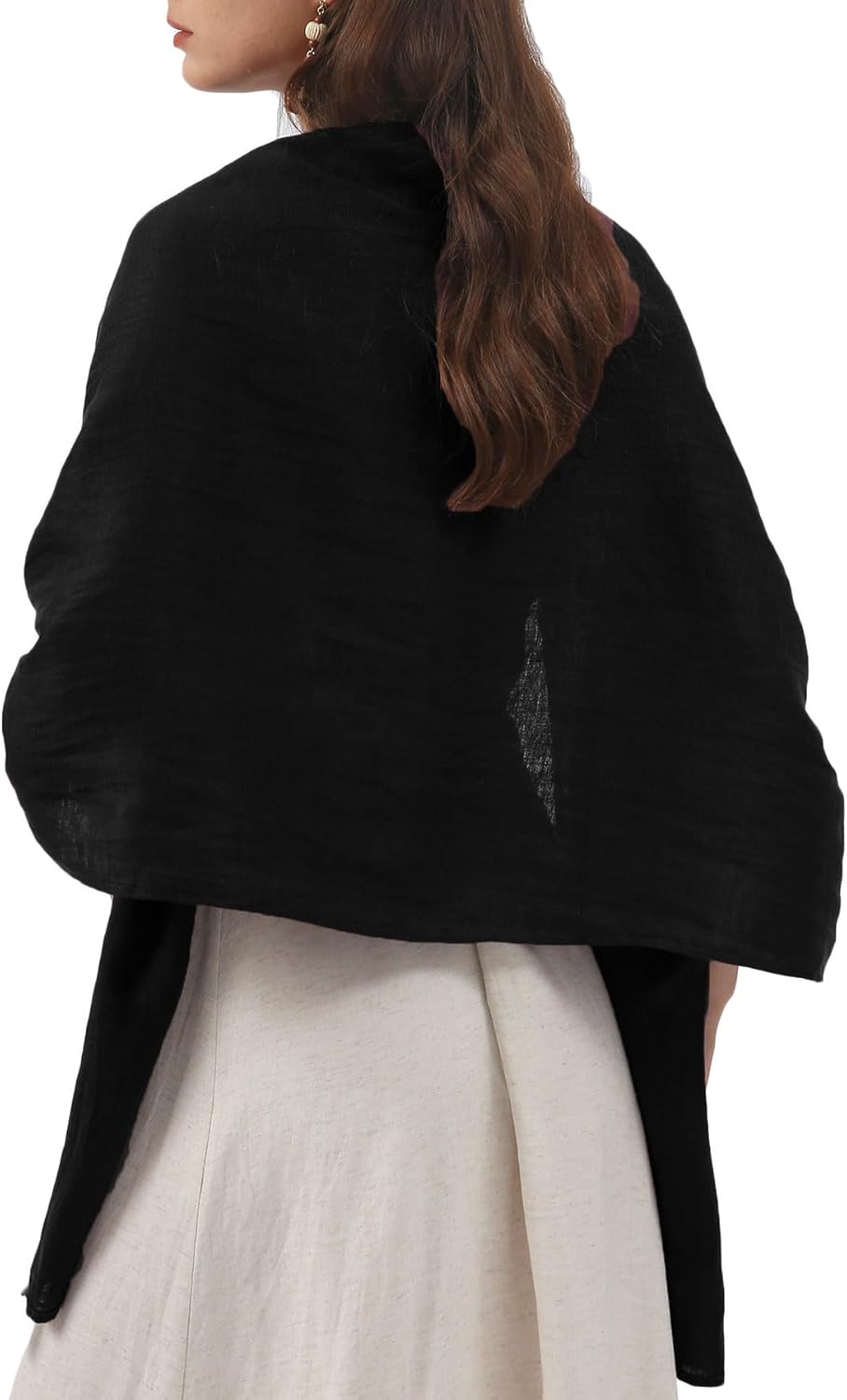 100% Linen Large Scarf Wraps Long Scarves Shawl 70'' x 24'' (L x W)