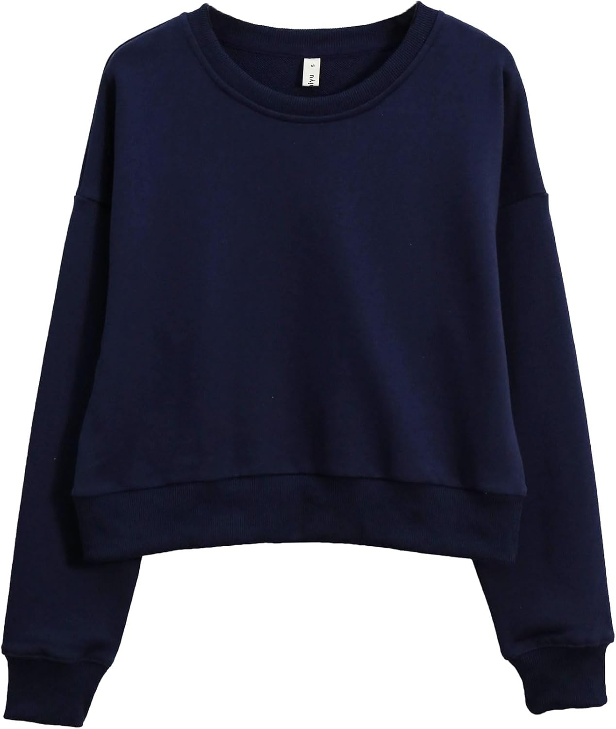 Women's Pullover French Terry Cropped Sweatshirt