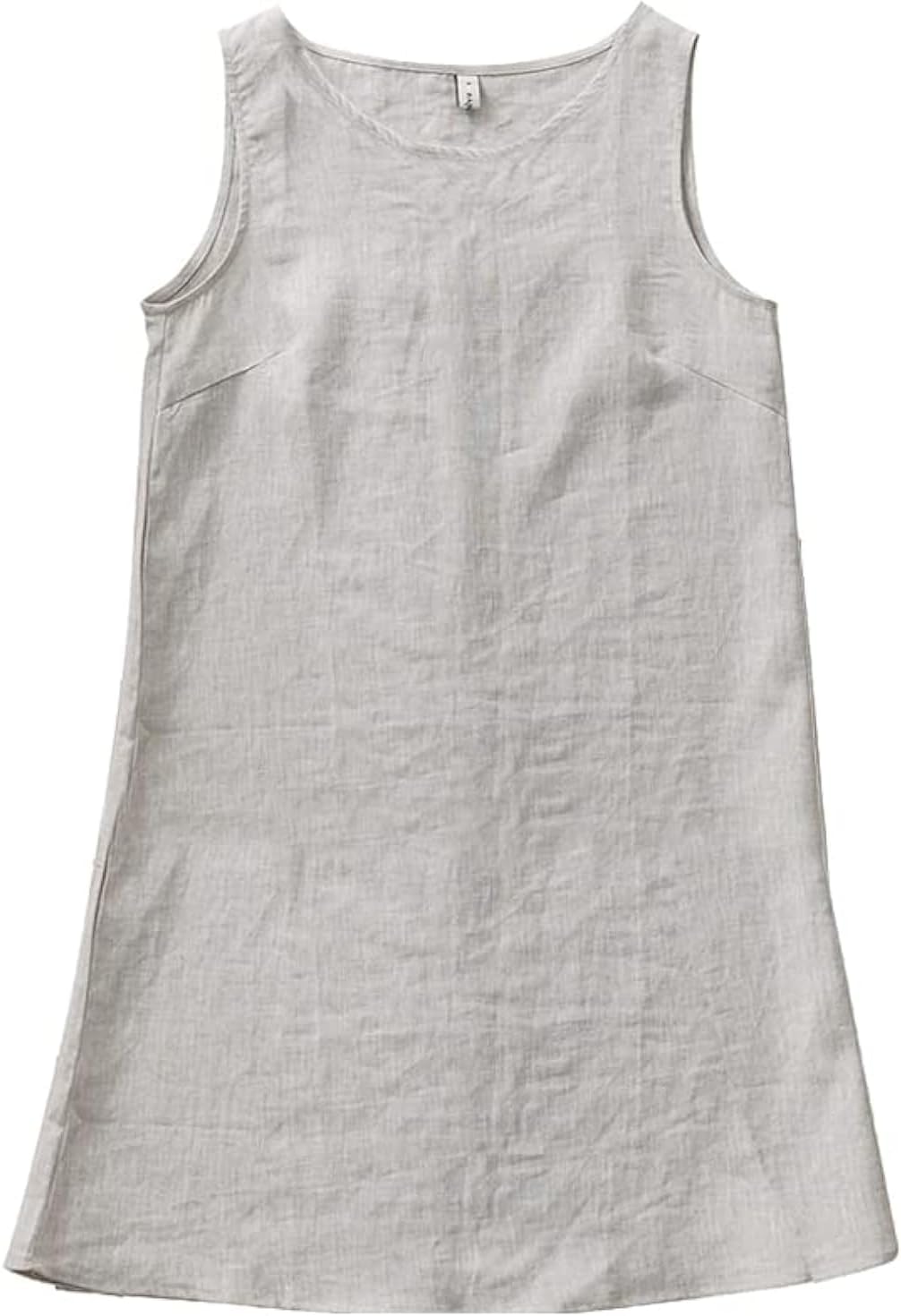 Women's Linen Sleeveless Shift Tank Dress