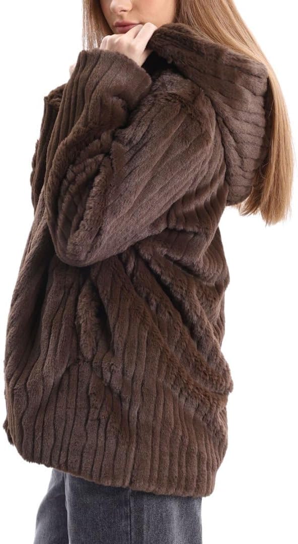 Women's Faux Fur Hooded Jacket
