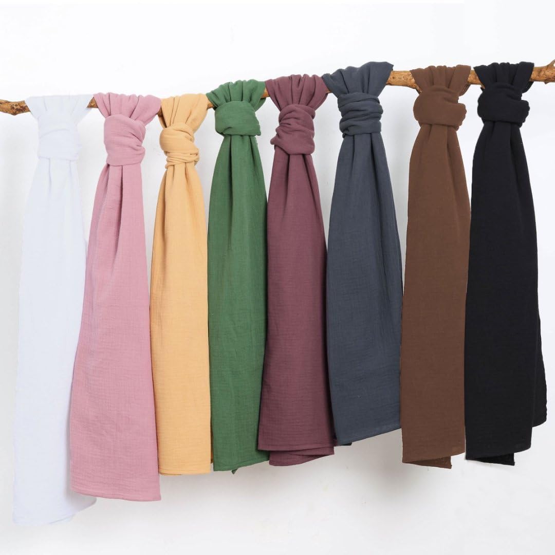 Women's Cotton Gauze Large Scarf Wraps Long Scarves Shawl 70'' x 24'' (L x W)