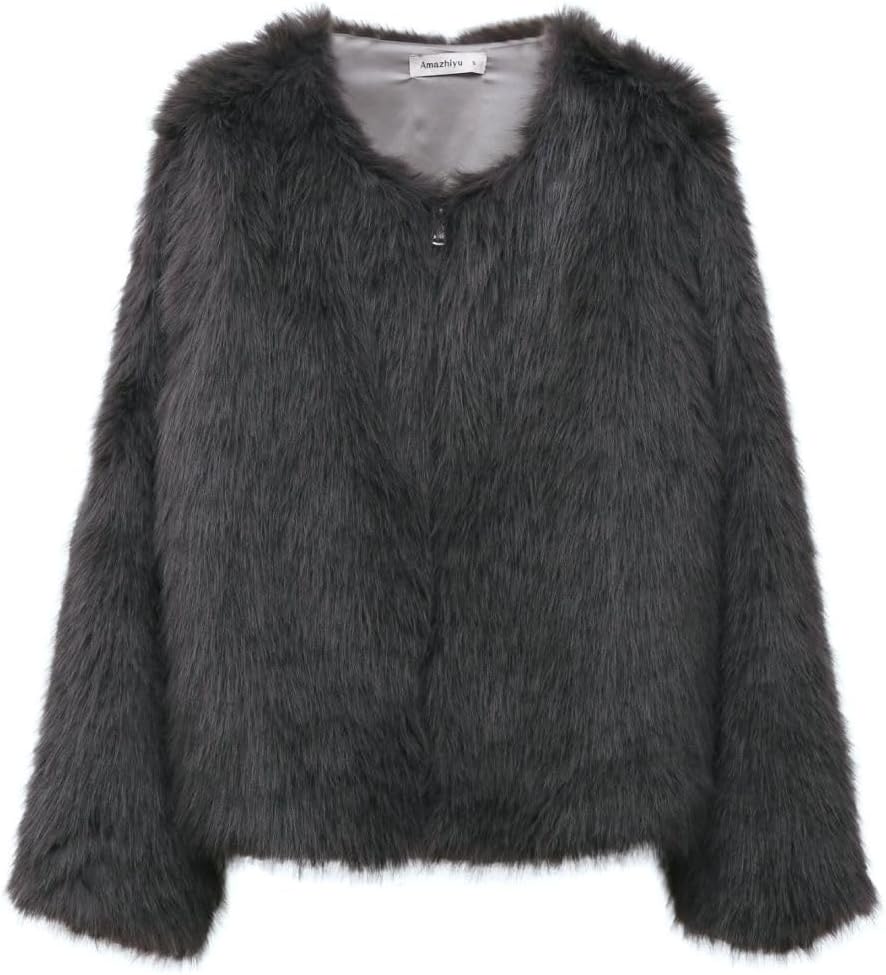 Women's Faux Fur Zip Up Jacket