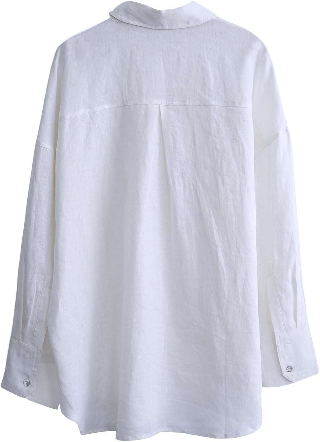 Women's 100% Linen Long Sleeve Button-Down Shirt