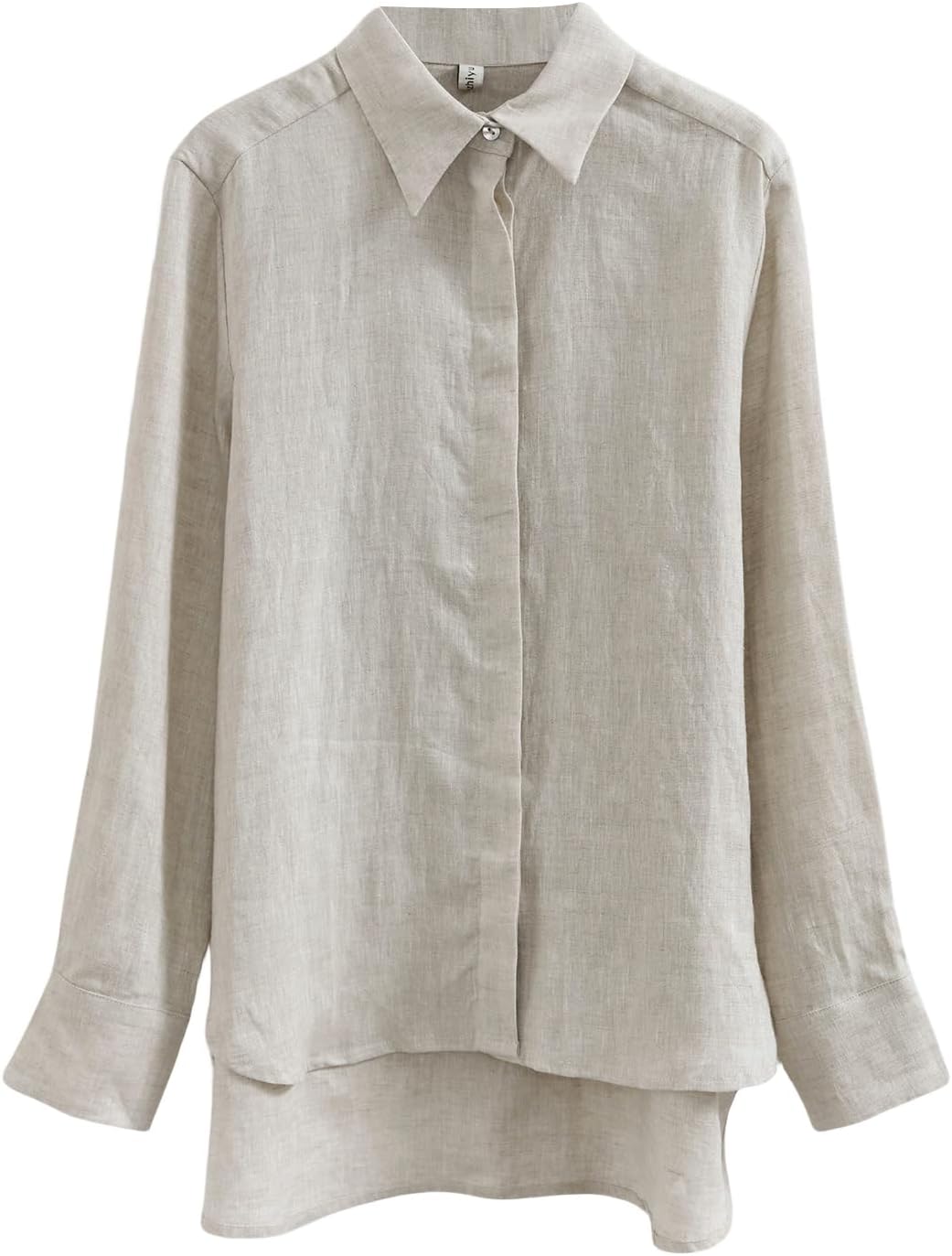 Women' s 100% Linen Button Down Shirt