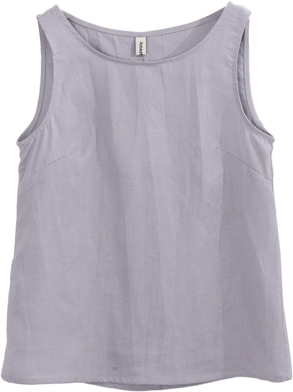 Women's 100% Linen Crewneck Sleeveless Tank Tops