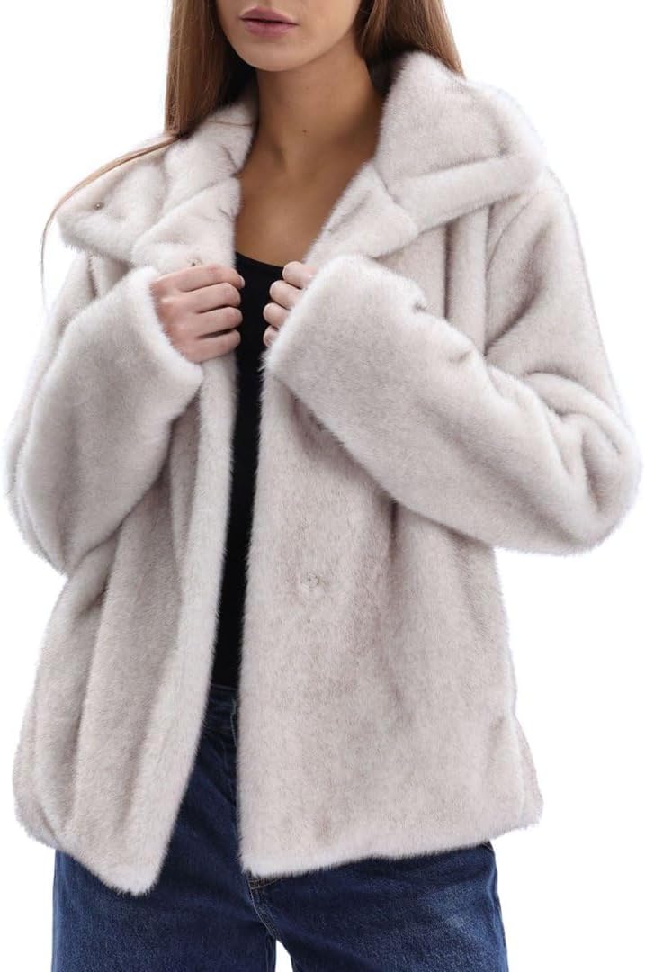 Women's Faux Fur Stand Collar Coat