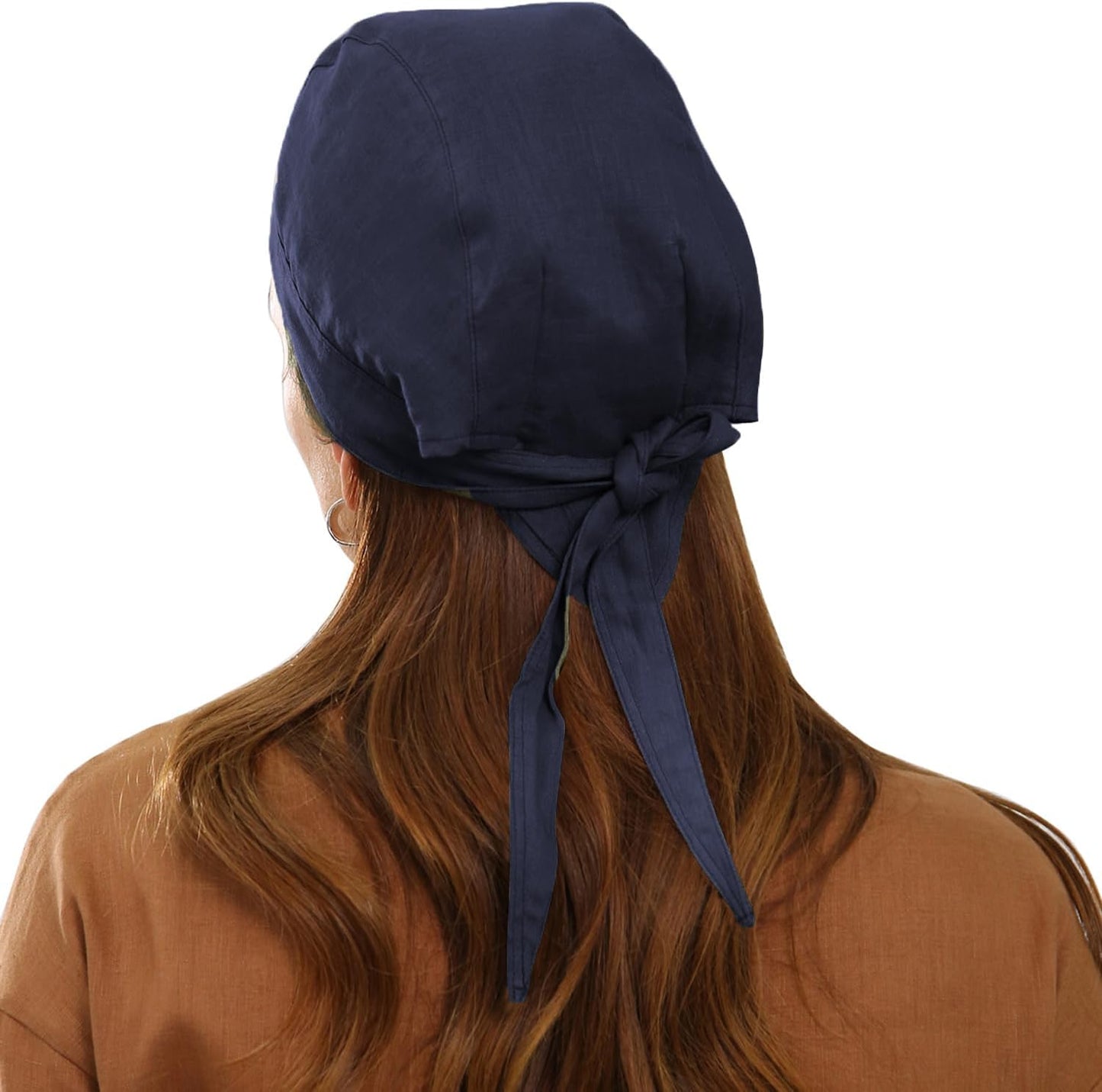 Women's 100% Linen Bandana Skull Cap Beanie Hats