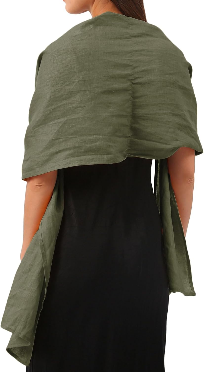 100% Linen Lightweight Long Scarves
