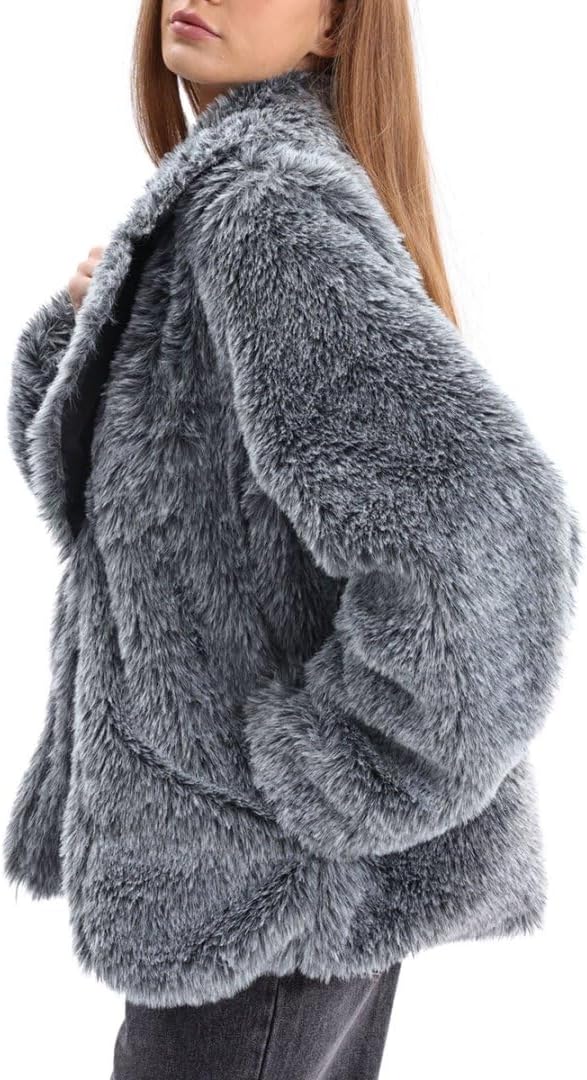 Women's Faux Fur Lapel Coat