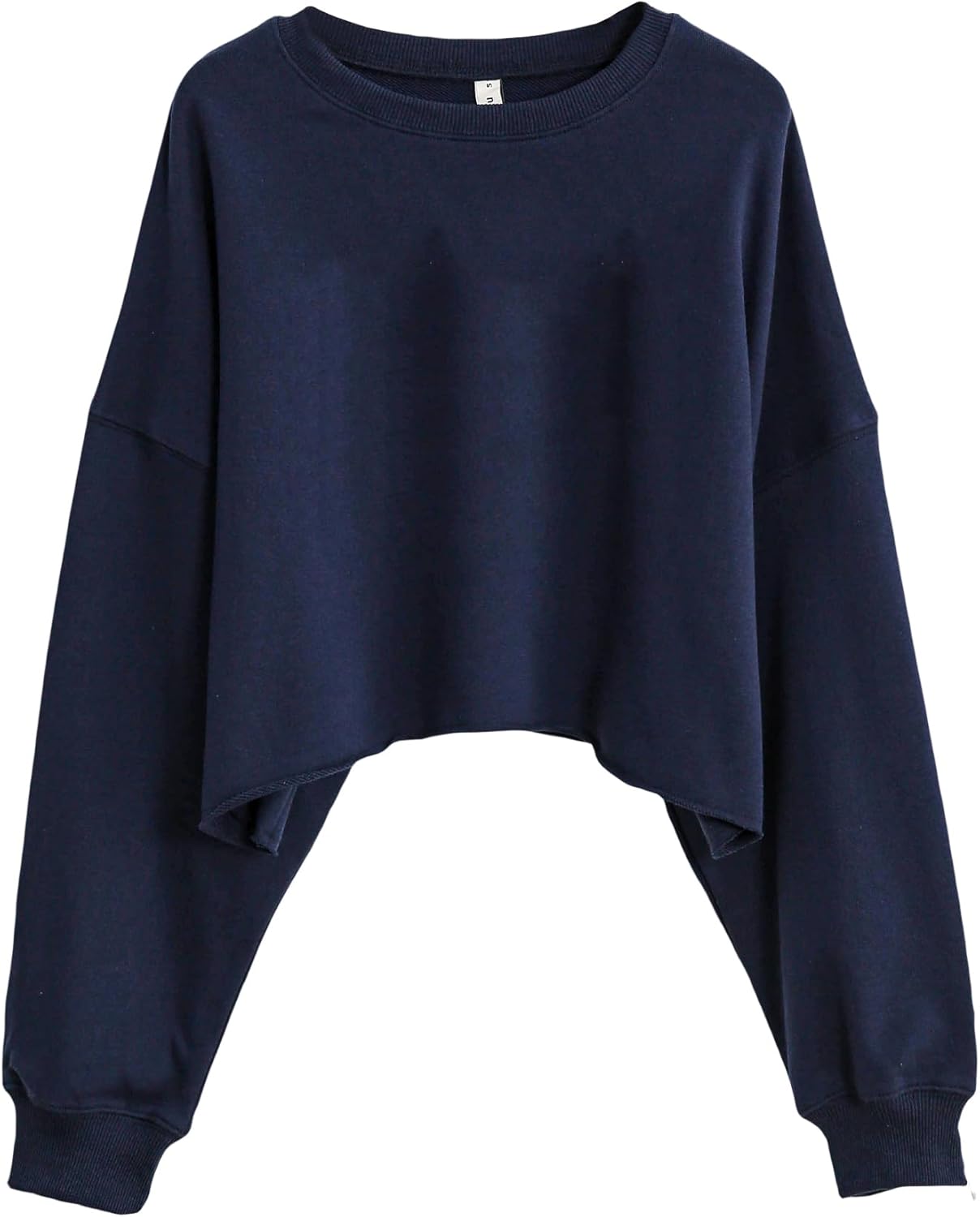 Women’s Pullover Letter Printed Oversized Cropped Sweatshirt