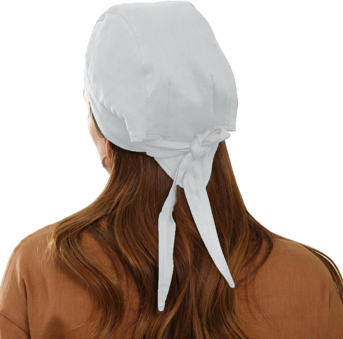 Women's 100% Linen Bandana Skull Cap Beanie Hats