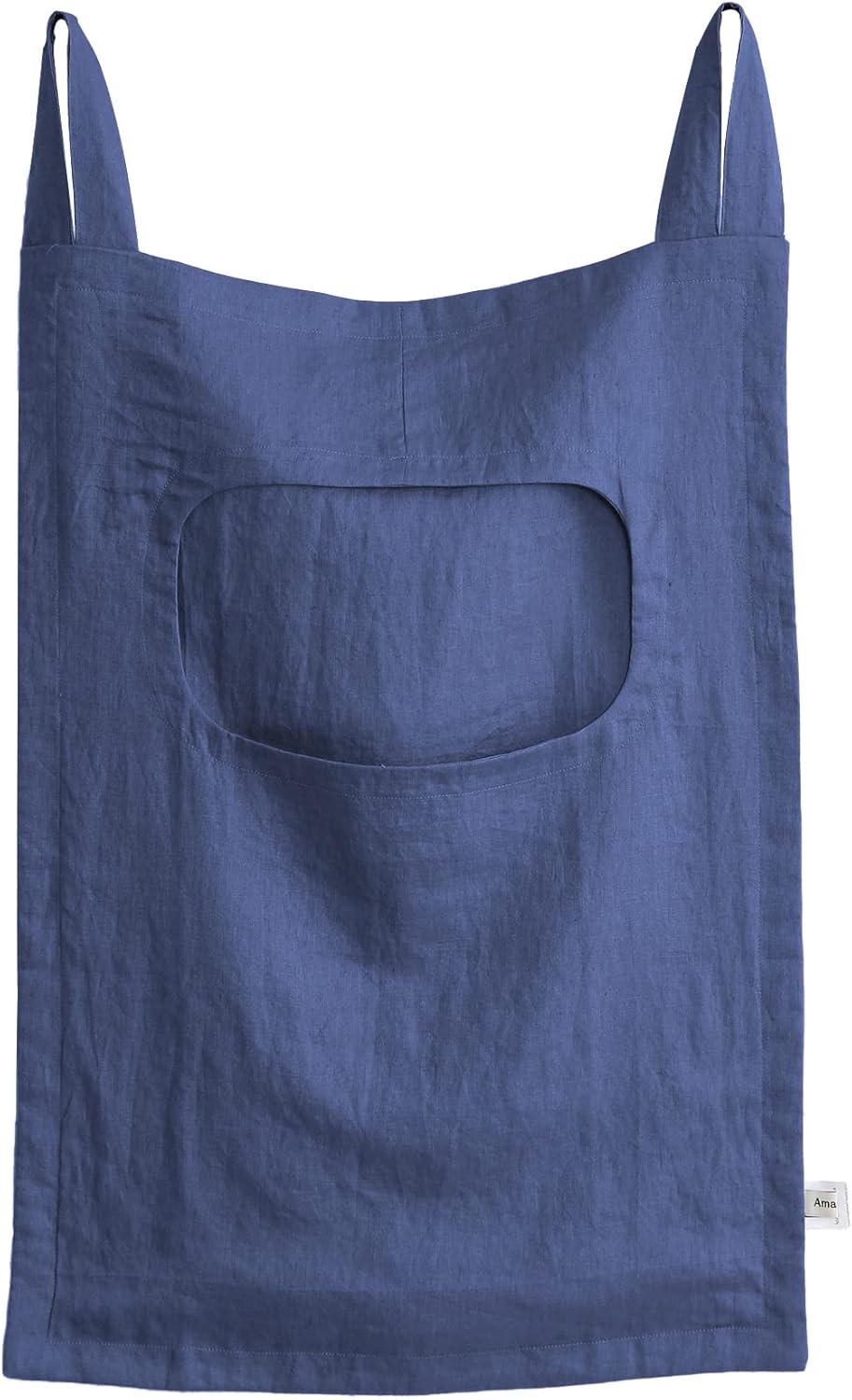 100% Linen Door Hanging Laundry Hamper Bag, 19x27 Inches (Linen)