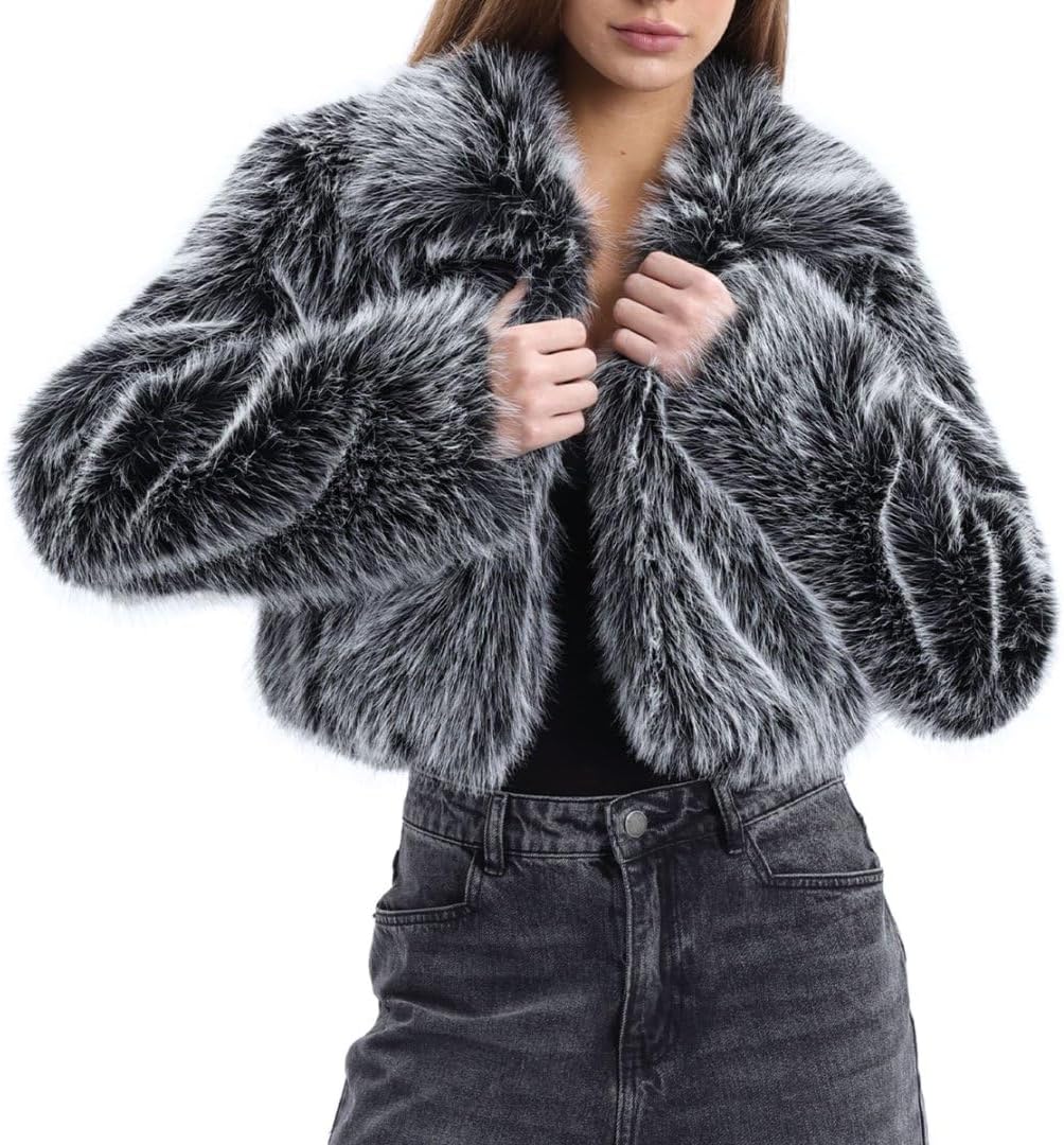 Women's Faux Fur Cropped Coat