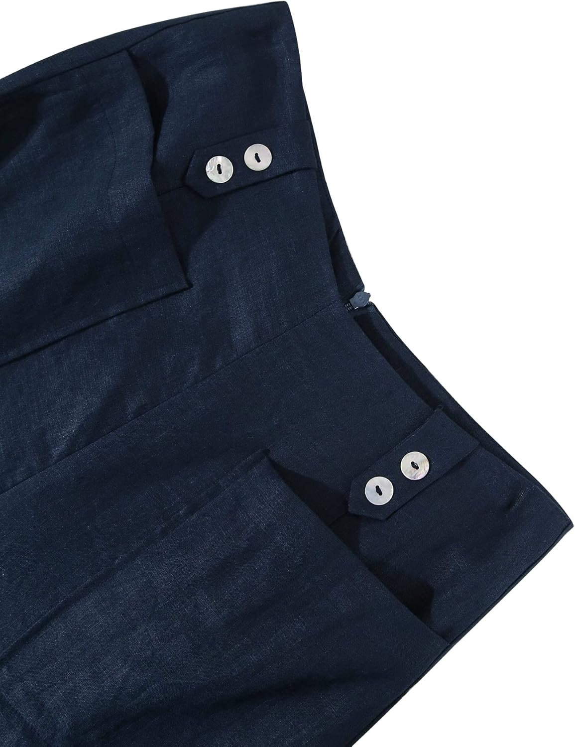 Women's 100% Linen High Waist Wide Leg Pants