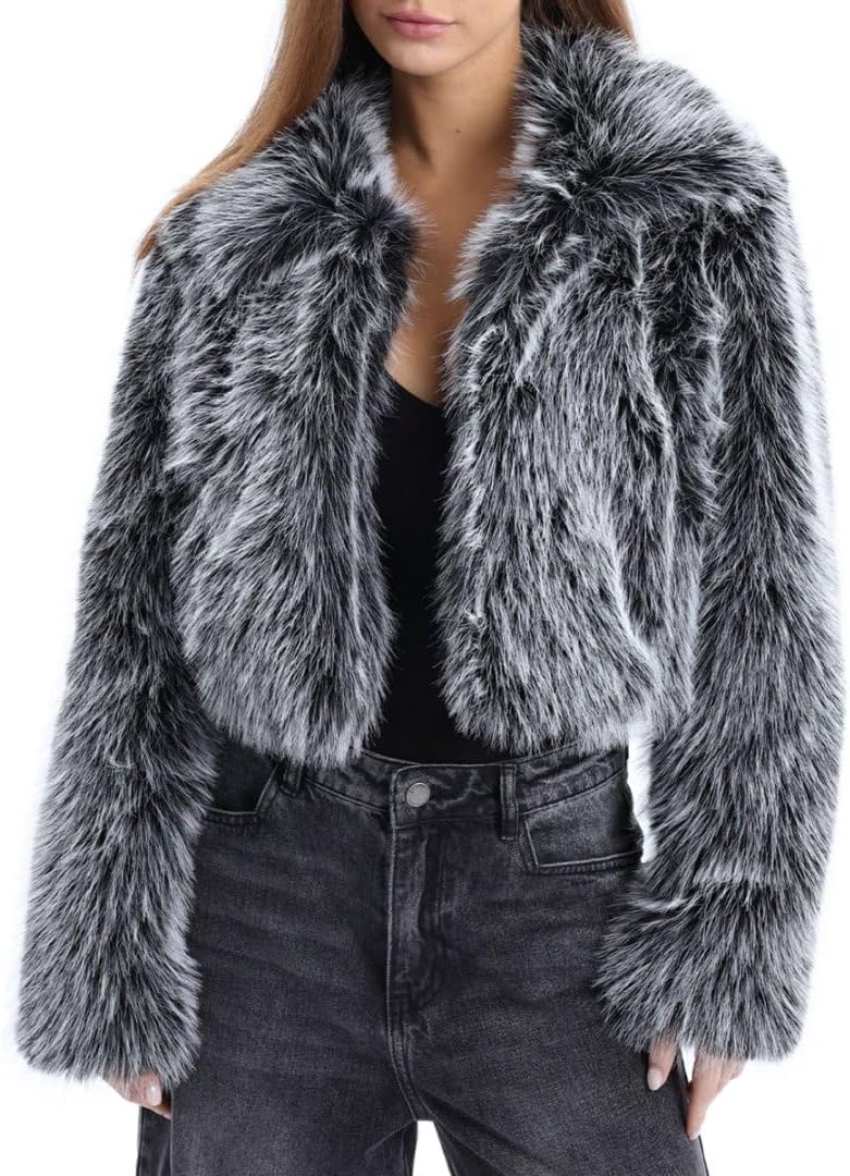 Women's Faux Fur Cropped Coat