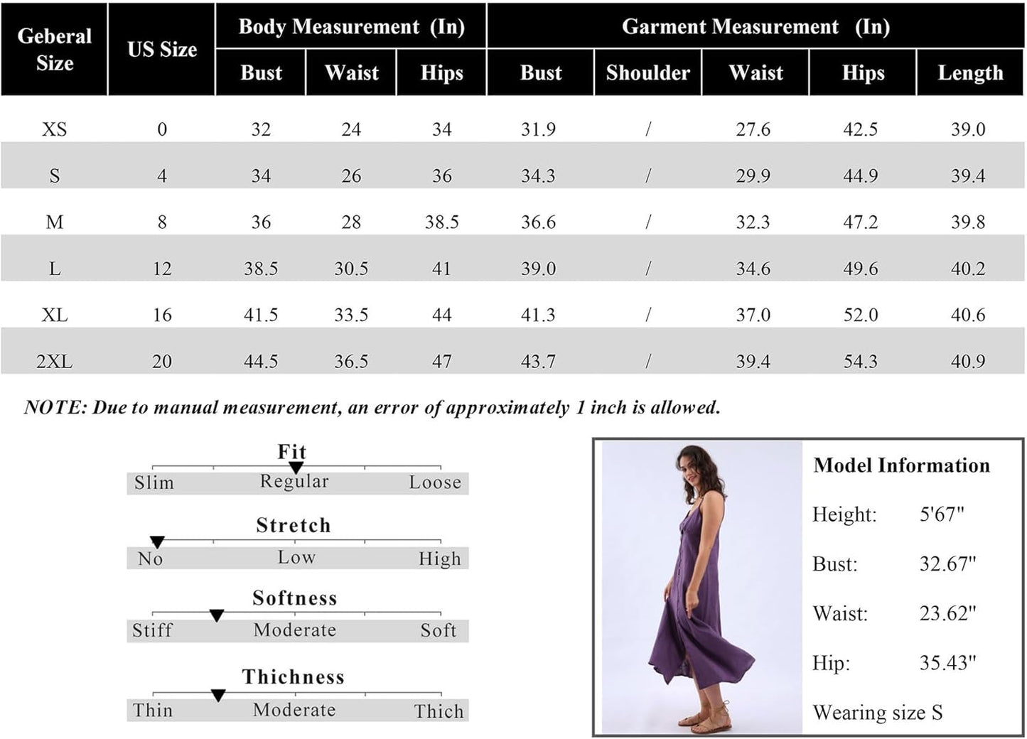 Women's 100% Linen Spaghetti Strap Button Down Midi Dress