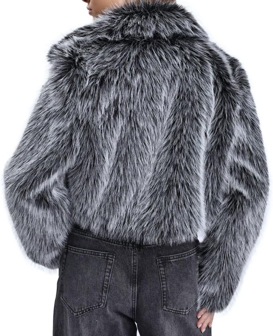 Women's Faux Fur Cropped Coat