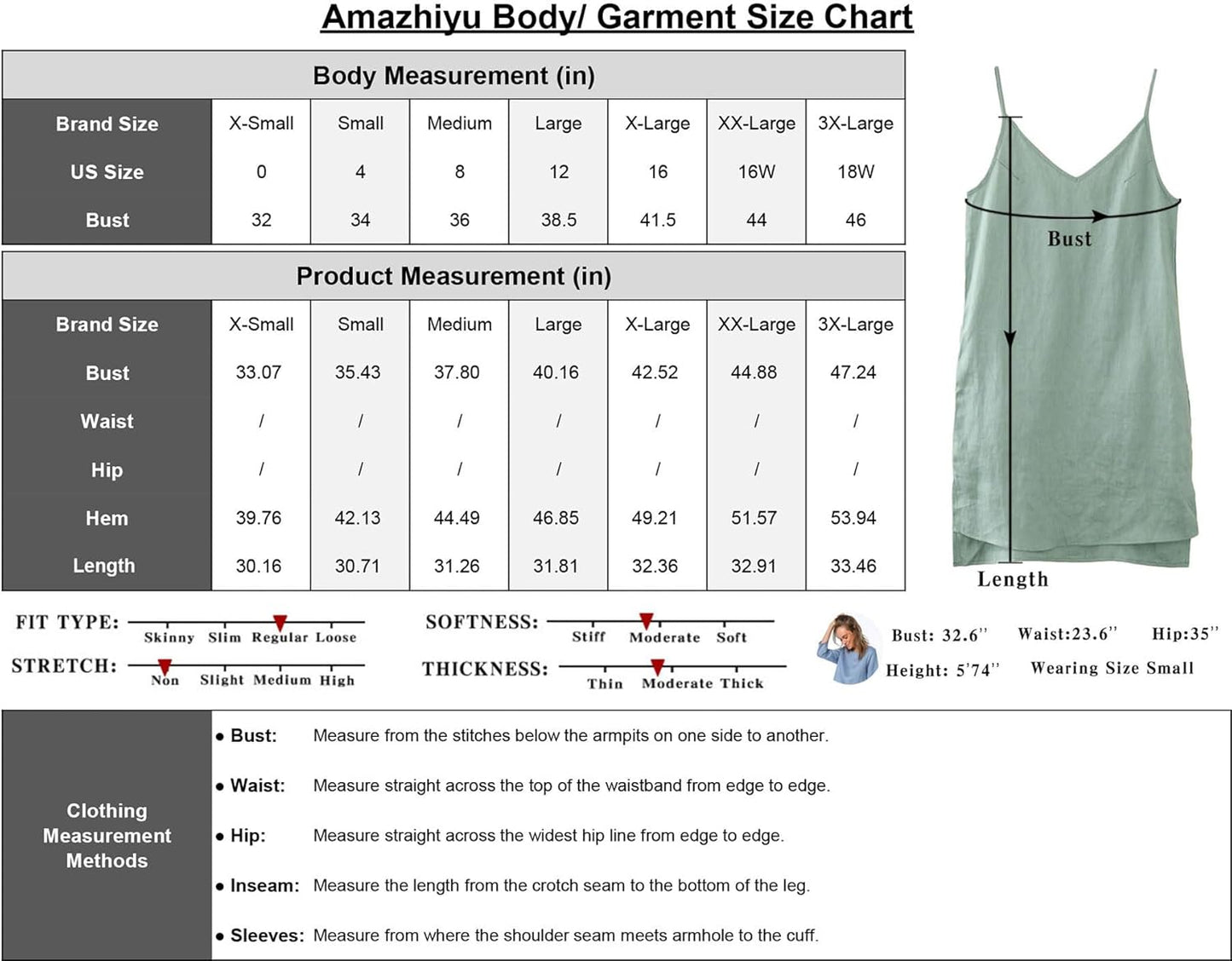 Women's 100% Linen V Neck Spaghetti Strap Dresses with Slit