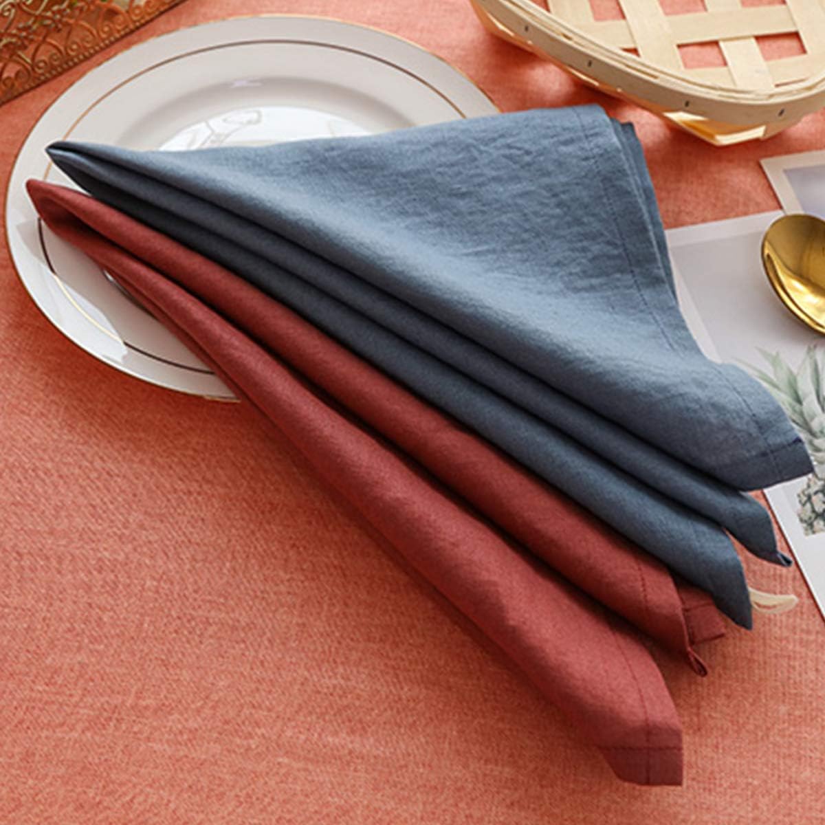 100% Linen Dinner Napkins , Set of 4, 17x17inch