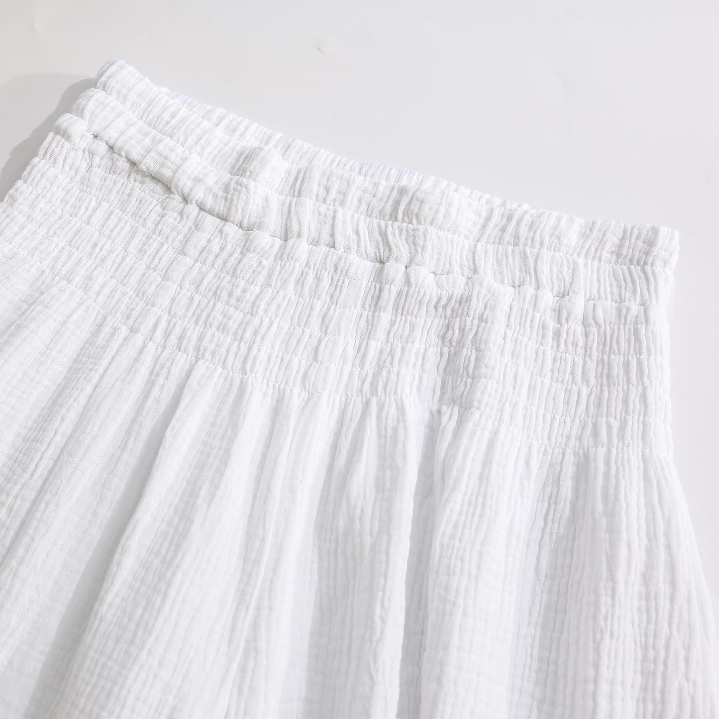 Women's Cotton Gauze Wide Leg Casual Palazzo Pants