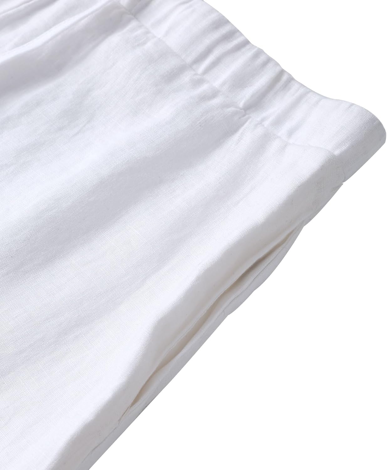 Men's 100% Linen Elastic Drawstring Pants