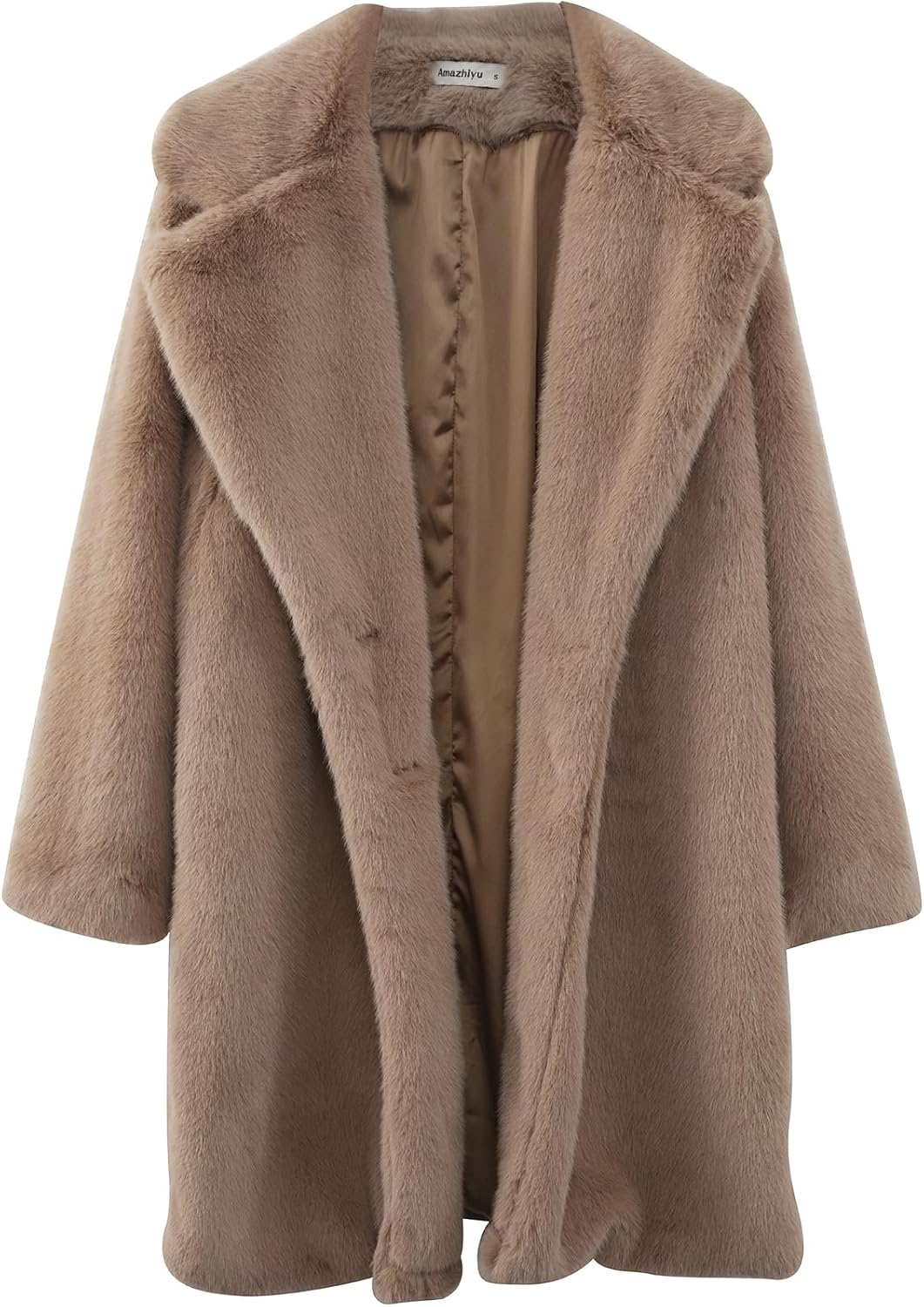 Women's Faux Fur Longline Long Duster Coat