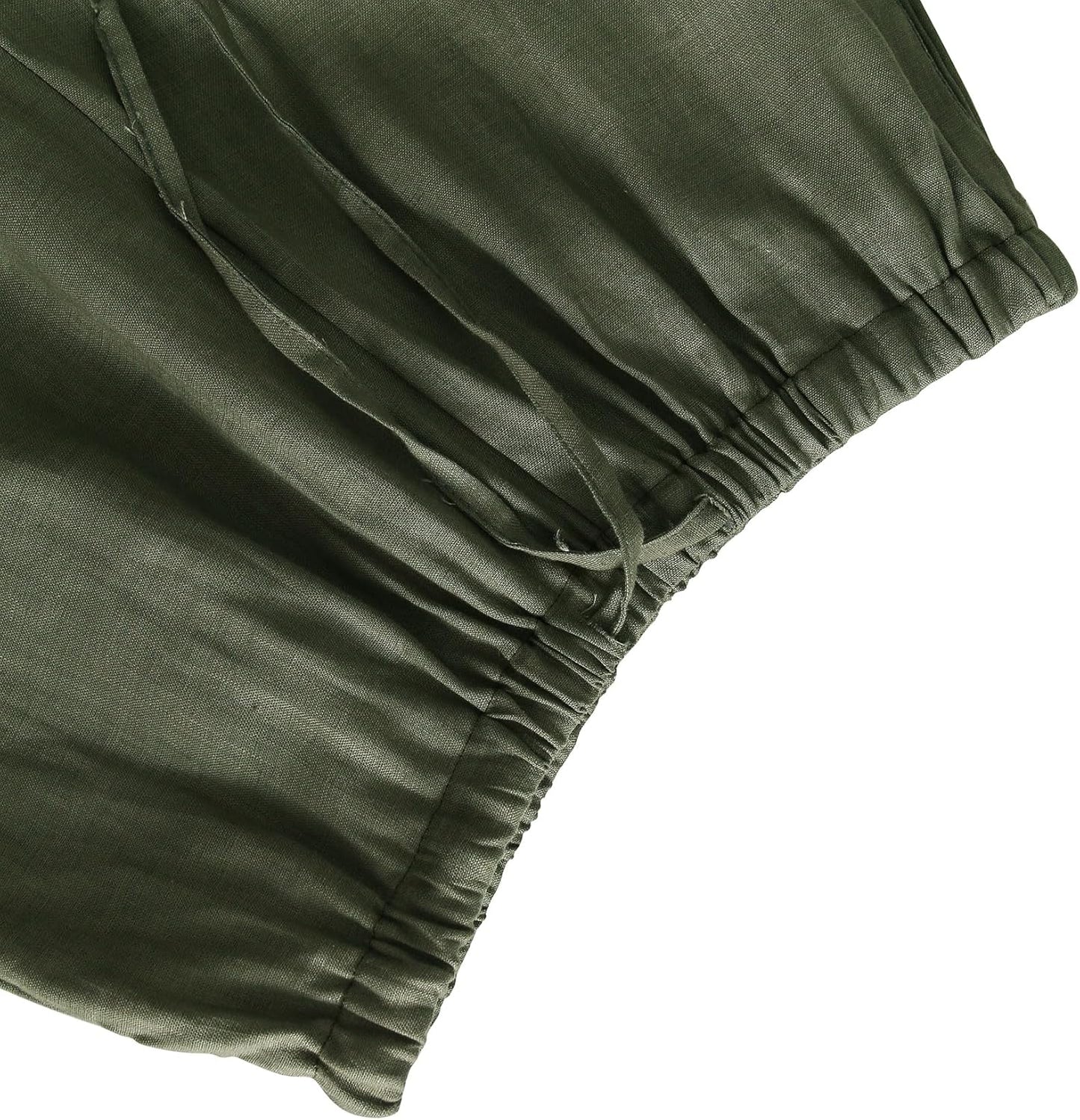 Women's 100% Linen Wide Leg Pants with Pockets