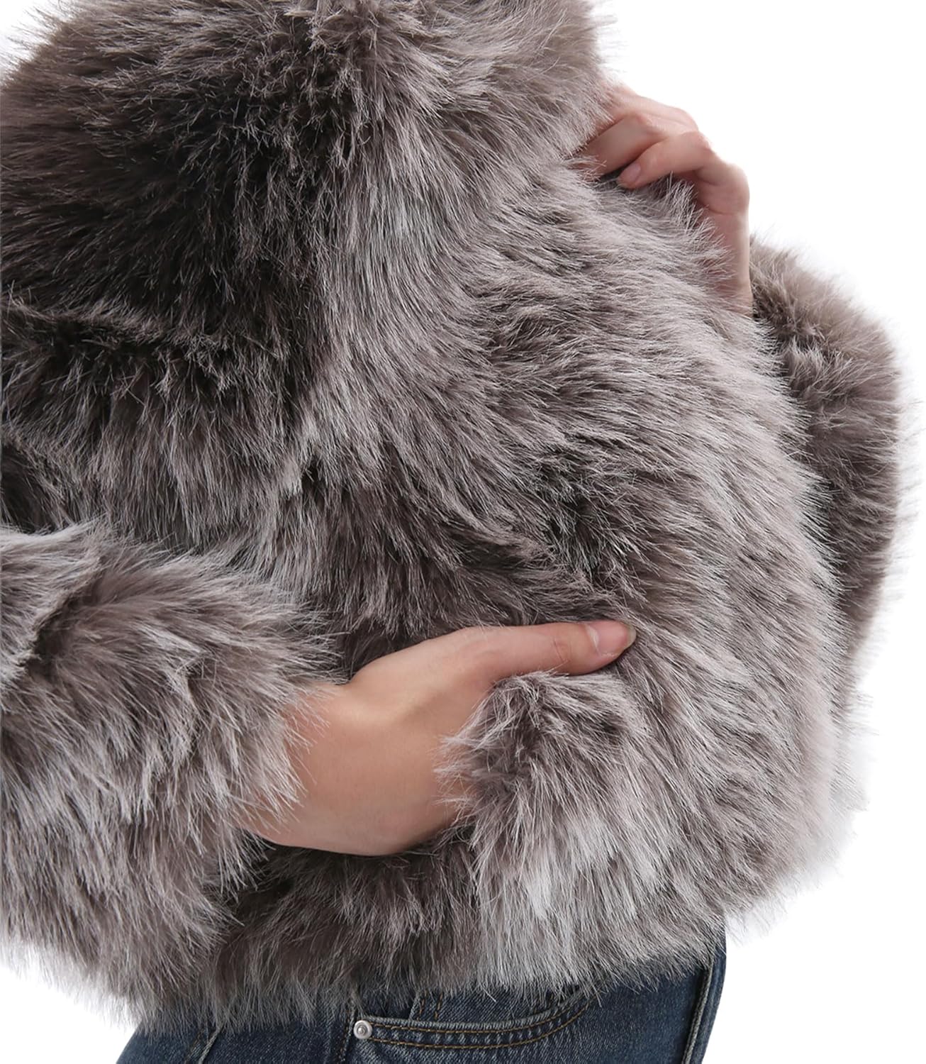 Women's Faux Fur Cropped Coat