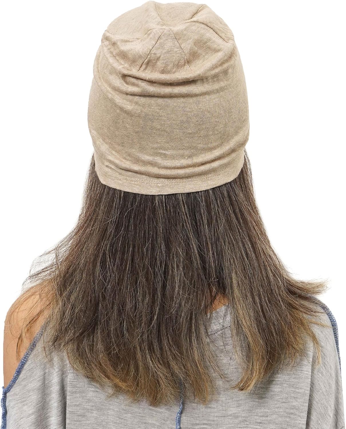 Women's 100% Linen Knit Slouchy Beanie Lightweight Slouch Hat