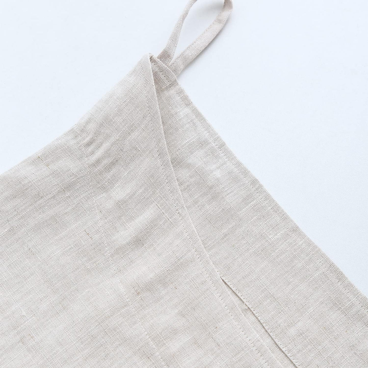 100% Linen Over The Door Laundry Hanging Hamper Bag