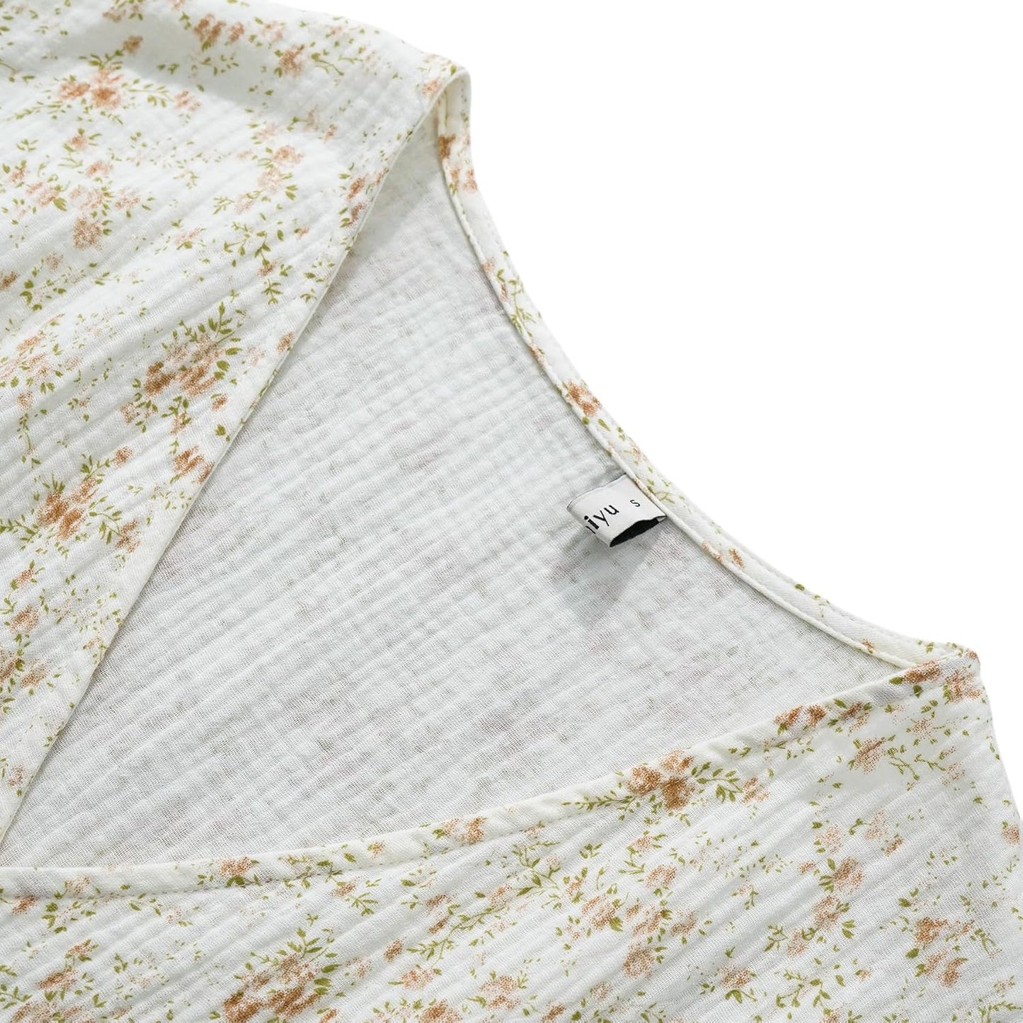Women's Cotton Gauze Wrap Mini Dress