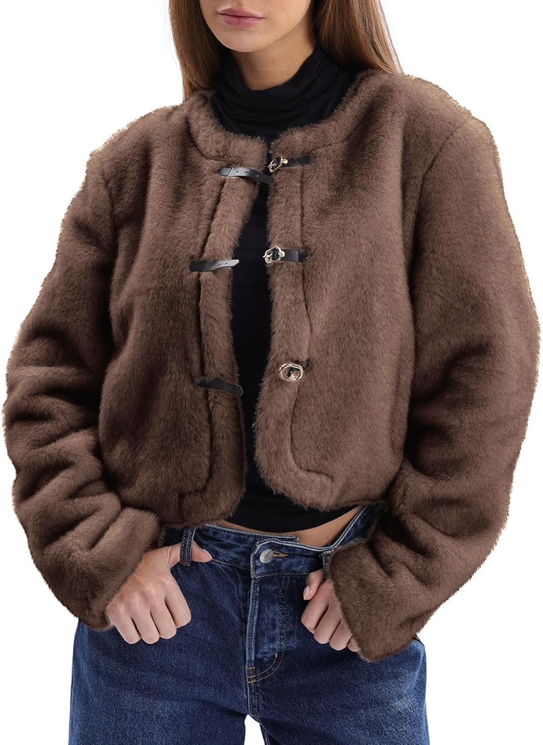 Women's Faux Fur Cropped Coat