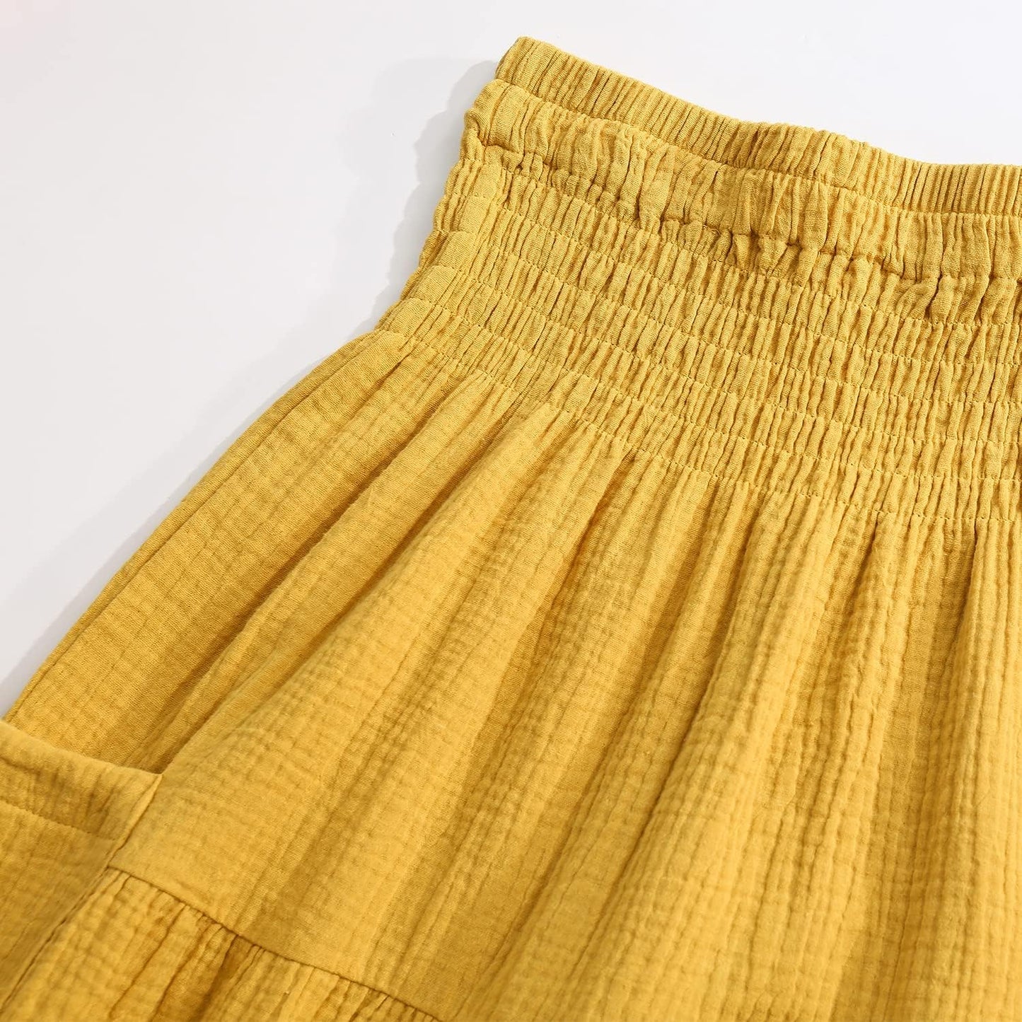 Women's Cotton Gauze Maxi Boho Skirt