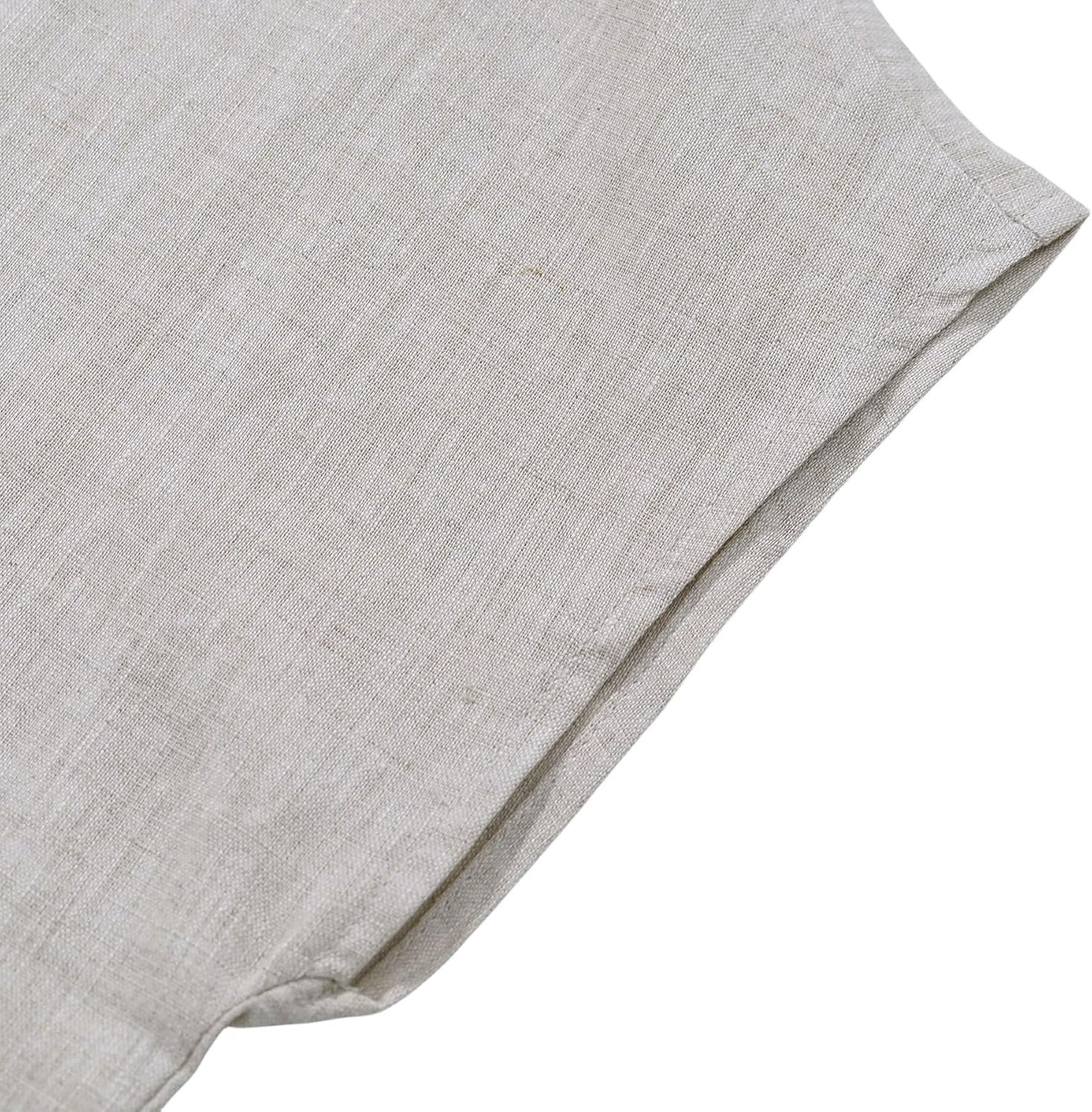 Women's 100% Linen V Neck Short Sleeve Tops