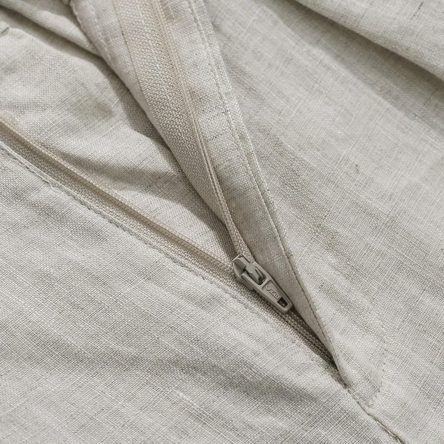 Women's 100% Linen High-Waisted Wide Leg Pants