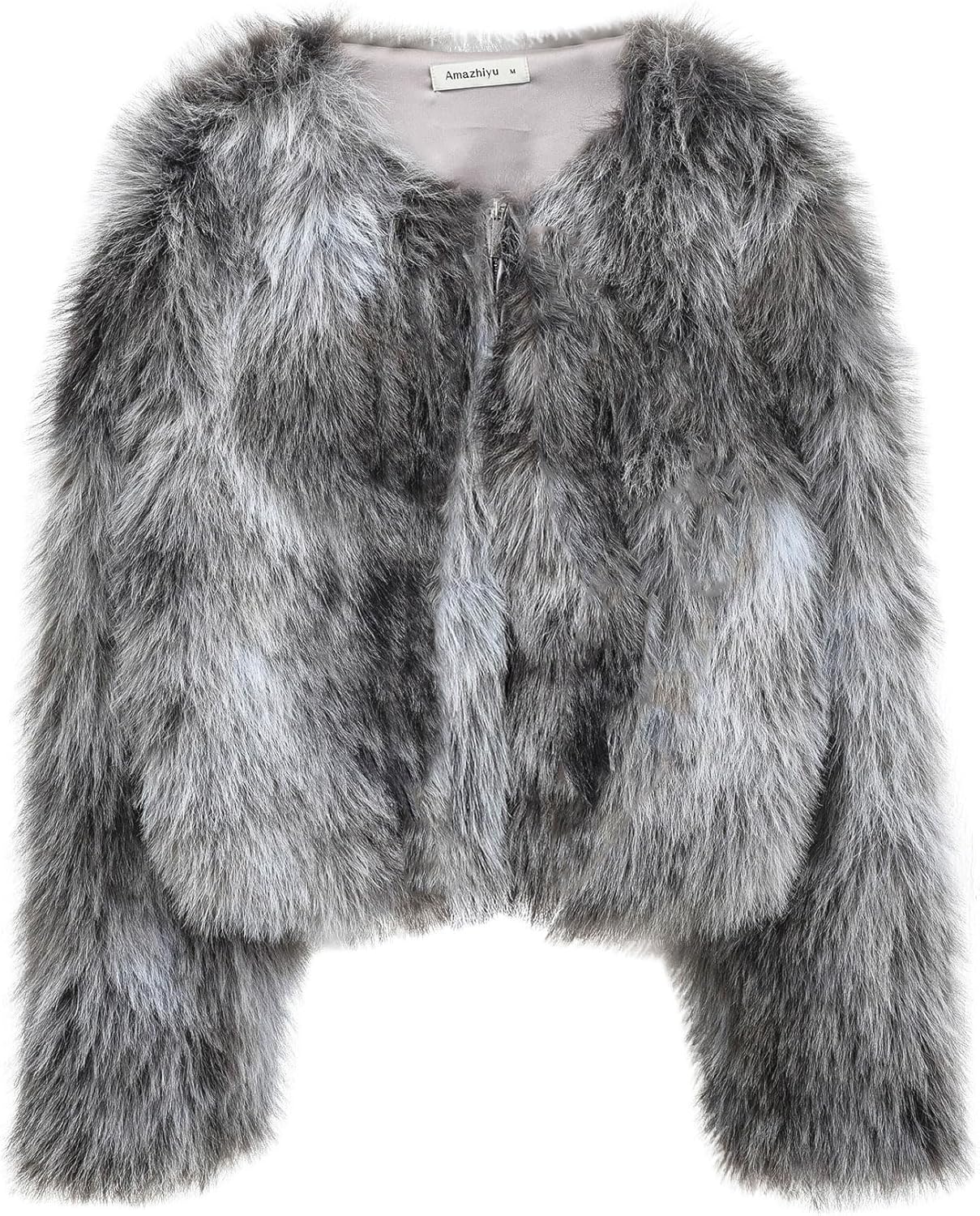 Women's Faux Fur Zip Up Jacket