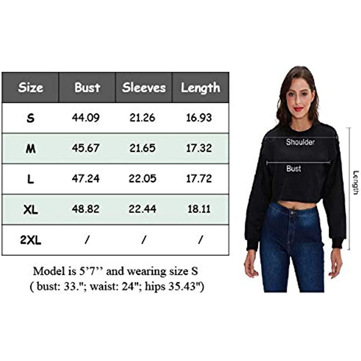 Amazhiyu Women Fleece Raw Hem Cropped Sweatshirt