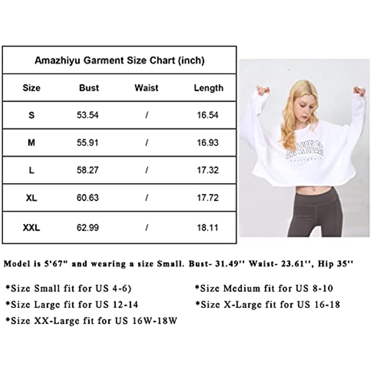 Amazhiyu Women’s Oversize Cropped Sweatshrit
